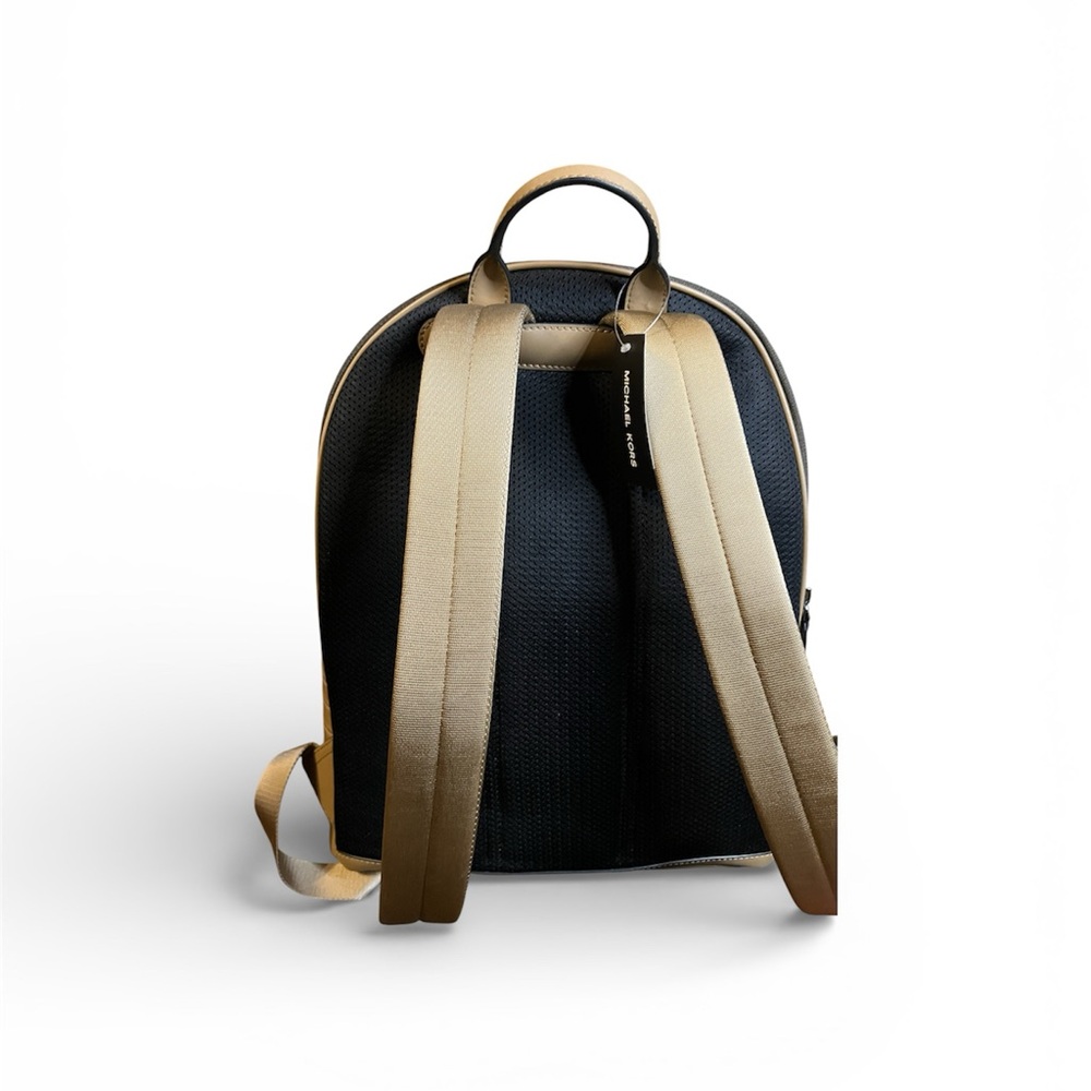MICHAEL KORS Hudson Crocodile Embossed Leather Commuter Backpack - Natural NWT - Picture 2 of 5